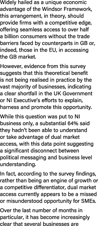 Widely hailed as a unique economic advantage of the Windsor Framework, this arrangement, in theory, should provide fi...
