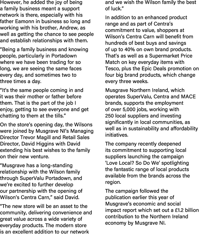 However, he added the joy of being a family business meant a support network is there, especially with his father Eam...