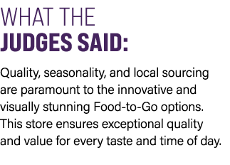 WHAT THE JUDGES SAID: Quality, seasonality, and local sourcing are paramount to the innovative and visually stunning ...