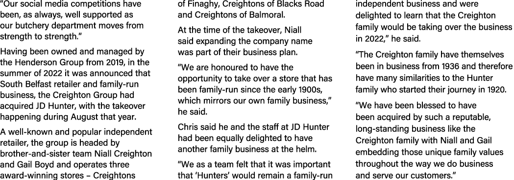 “Our social media competitions have been, as always, well supported as our butchery department moves from strength to...