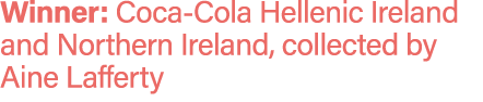 Winner: Coca Cola Hellenic Ireland and Northern Ireland, collected by Aine Lafferty