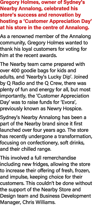 Gregory Holmes, owner of Sydney’s Nearby Annalong, celebrated his store’s success and renovation by hosting a ‘Custom...