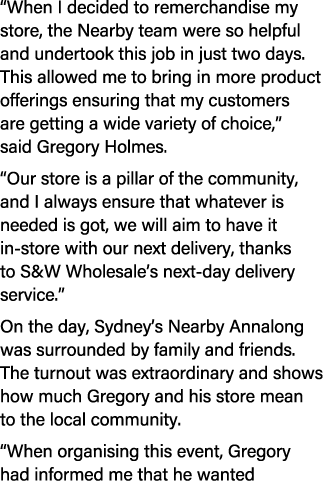 “When I decided to remerchandise my store, the Nearby team were so helpful and undertook this job in just two days. T...