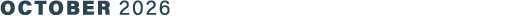 OCTOBER 2026