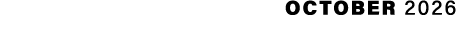 OCTOBER 2026