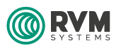 A logo featuring a series of concentric teal circles to the left of bold black text reading RVM with smaller black text below spelling SYSTEMS. Description generated by AI