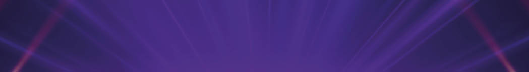 Purple and blue light beams radiate diagonally across a dark background with subtle glowing effects. Description generated by AI