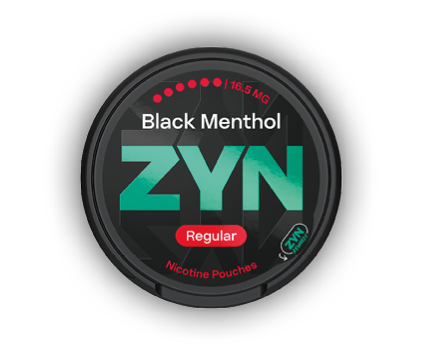 A close-up of a product label showing the text Black Menthol with a red dotted line and dosage indication. Description generated by AI