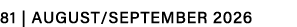 81 | AUGUST/SEPTEMBER 2026
