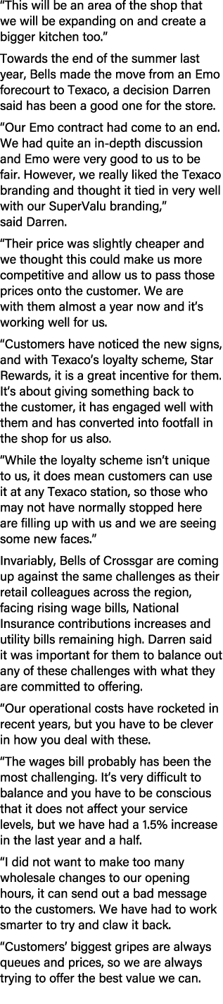 “This will be an area of the shop that we will be expanding on and create a bigger kitchen too.” Towards the end of t...