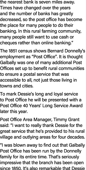 the nearest bank is seven miles away. Times have changed over the years and the number of banks has greatly decreased...