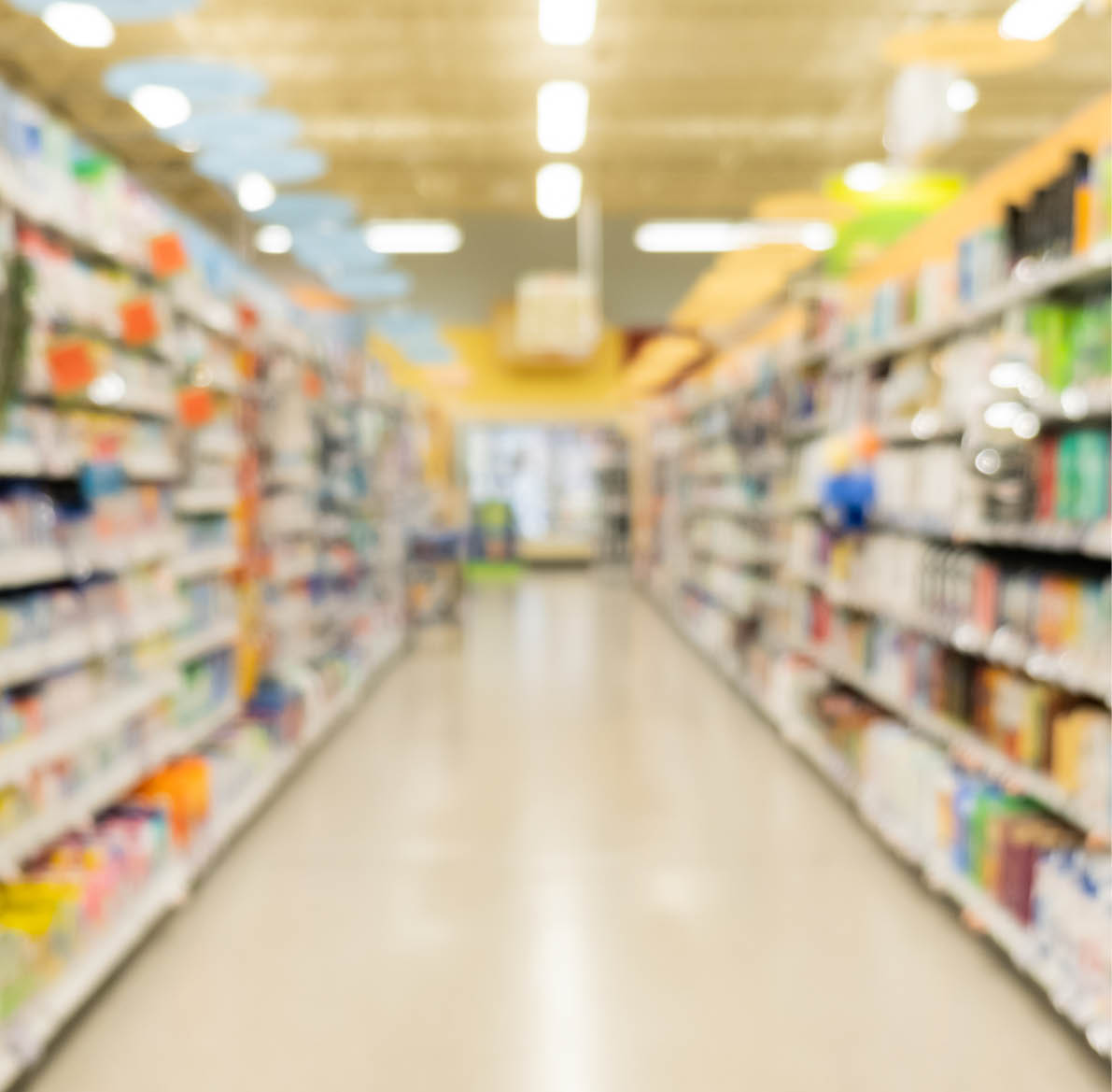 Abstract blur supermarket and retail store in shopping mall interior for background