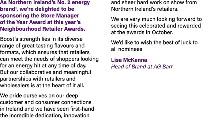 As Northern Ireland’s No. 2 energy brand1, we’re delighted to be sponsoring the Store Manager of the Year Award at th...
