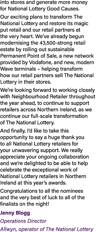 into stores and generate more money for National Lottery Good Causes. Our exciting plans to transform The National Lo...