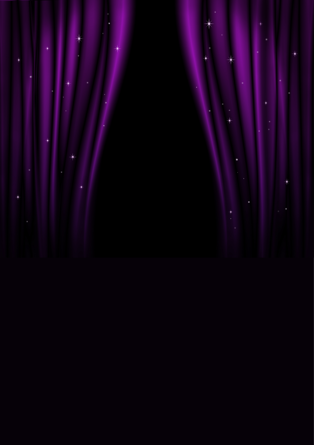 Purple curtains on theater or cinema stage