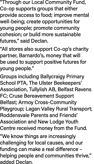 “Through our Local Community Fund, Co op supports groups that either provide access to food; improve mental well bein...