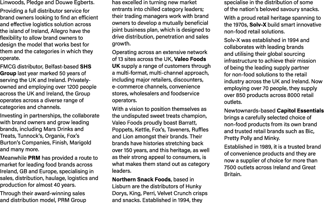 Linwoods, Pledge and Douwe Egberts. Providing a full distributor service for brand owners looking to find an efficien...