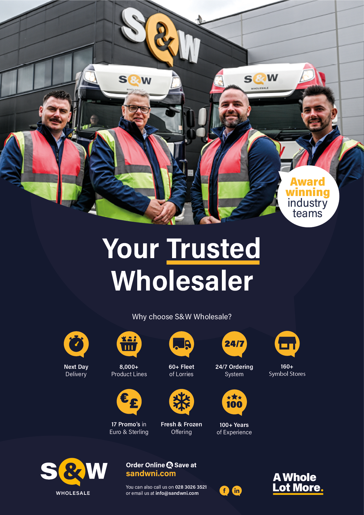 A group of four men wearing safety vests are standing in front of a truck. AI generated content