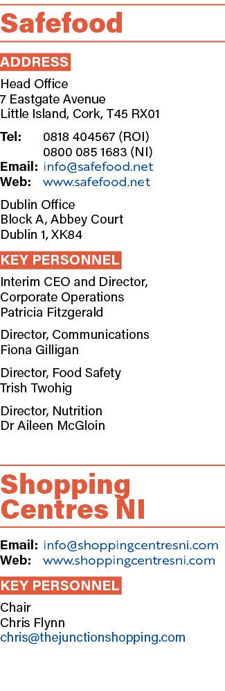 Safefood ADDRESS Head Office 7 Eastgate Avenue Little Island, Cork, T45 RX01 Tel: 0818 404567 (ROI) 0800 085 1683 (NI...