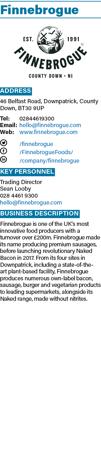 Finnebrogue ￼ Address 46 Belfast Road, Downpatrick, County Down, BT30 9UP Tel: 02844619300 Email: hello@finnebrogue.c...