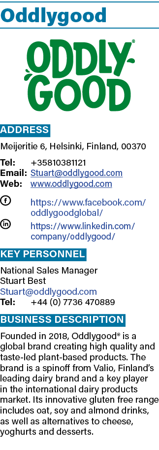 Oddlygood ￼ Address Meijeritie 6, Helsinki, Finland, 00370 Tel: +35810381121 Email: Stuart@oddlygood.com Web: www.odd...