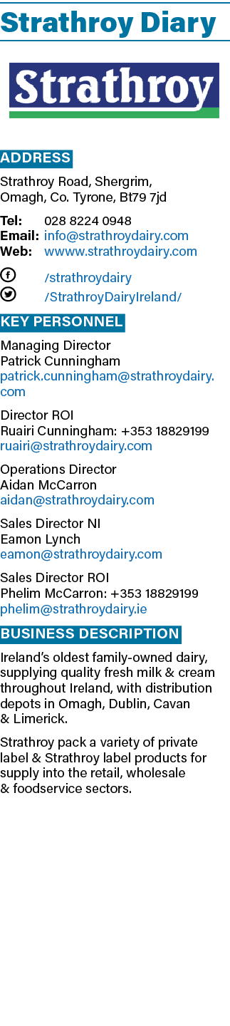 Strathroy Diary ￼ Address Strathroy Road, Shergrim, Omagh, Co. Tyrone, Bt79 7jd Tel: 028 8224 0948 Email: info@strath...