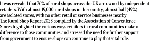 It was revealed that 76% of rural shops across the UK are owned by independent retailers. With almost 19,000 rural sh...