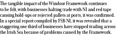 The tangible impact of the Windsor Framework continues to be felt, with businesses halting trade with NI and red tape...