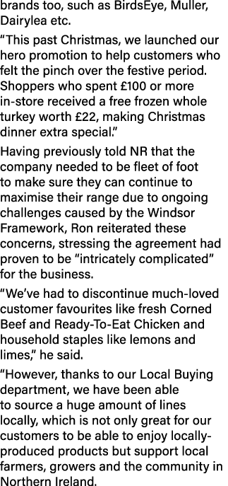 brands too, such as BirdsEye, Muller, Dairylea etc. “This past Christmas, we launched our hero promotion to help cust...