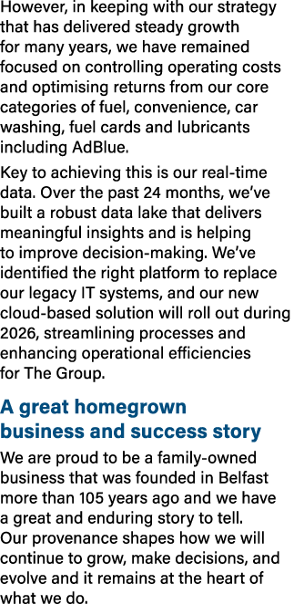 However, in keeping with our strategy that has delivered steady growth for many years, we have remained focused on co...