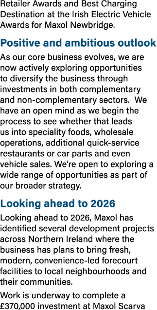 Retailer Awards and Best Charging Destination at the Irish Electric Vehicle Awards for Maxol Newbridge. Positive and ...