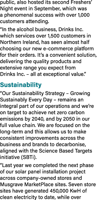 public, also hosted its second Freshers’ Night event in September, which was a phenomenal success with over 1,000 cus...