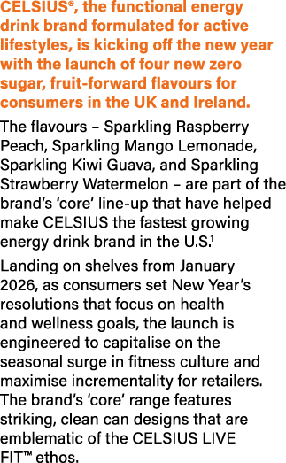 CELSIUS®, the functional energy drink brand formulated for active lifestyles, is kicking off the new year with the la...