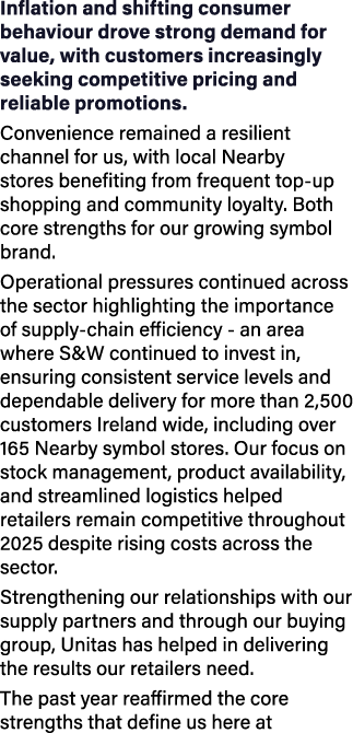 Inflation and shifting consumer behaviour drove strong demand for value, with customers increasingly seeking competit...