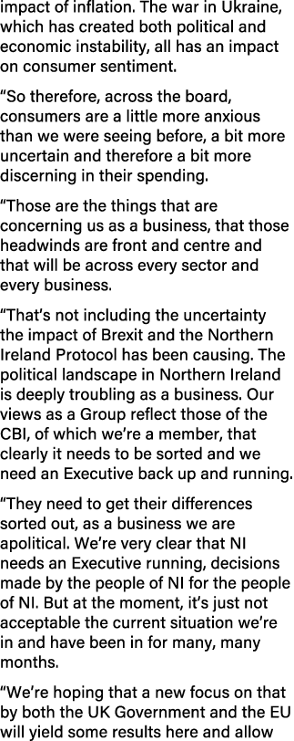 impact of inflation. The war in Ukraine, which has created both political and economic instability, all has an impact...