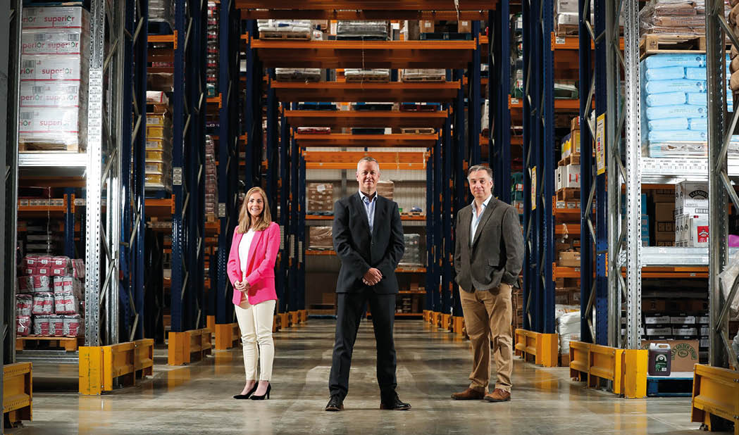 Henderson Foodservice invests £16 million in new warehouse Henderson Foodservice has unveiled a new £16 million warehouse facility as part of an ongoing re-development of Henderson Group’s Mallusk complex which began back in 2010.  Pictured are (l-r) Kiera Campbell (sales director) Cathal Geoghegan (managing director) and Mark Stewart-Maunder (commercial and development director).    Press Eye - Belfast - Northern Ireland -  7th June 2021 -  Photo by Kelvin Boyes / Press Eye.   
