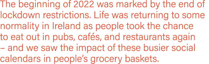 The beginning of 2022 was marked by the end of lockdown restrictions. Life was returning to some normality in Ireland...