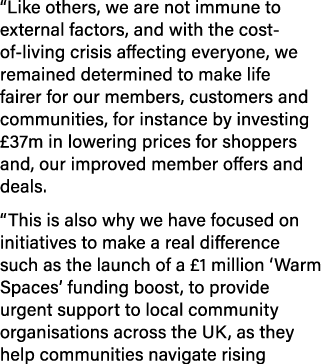 “Like others, we are not immune to external factors, and with the cost of living crisis affecting everyone, we remain...