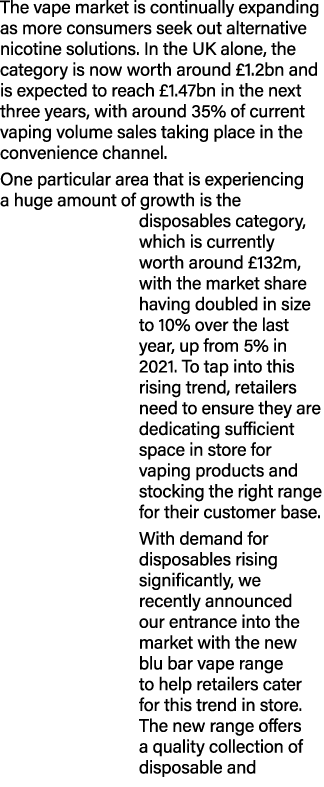 The vape market is continually expanding as more consumers seek out alternative nicotine solutions. In the UK alone, ...