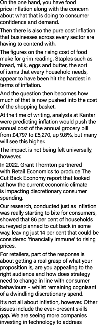 On the one hand, you have food price inflation along with the concern about what that is doing to consumer confidence...