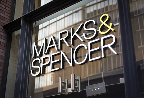 Groningen, NETHERLANDS - FEBRUARY 06, 2017: Marks and Spencer plc (also known as M&S) is a major British multinational retailer headquartered in the City of Westminster, London.