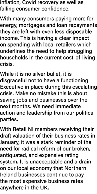 inflation, Covid recovery as well as falling consumer confidence. With many consumers paying more for energy, mortgag...