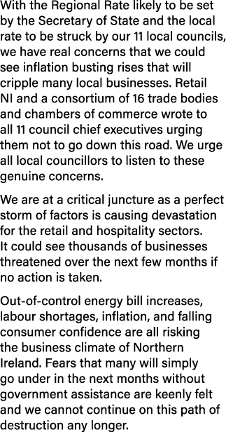 With the Regional Rate likely to be set by the Secretary of State and the local rate to be struck by our 11 local cou...