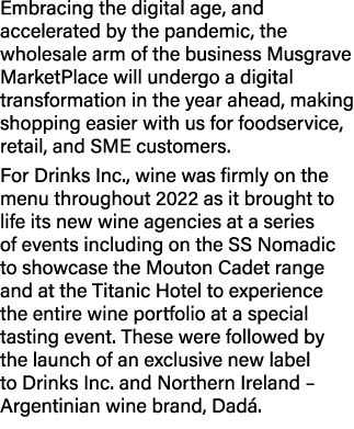 Embracing the digital age, and accelerated by the pandemic, the wholesale arm of the business Musgrave MarketPlace wi...