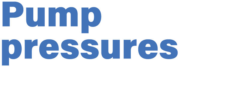 Pump pressures