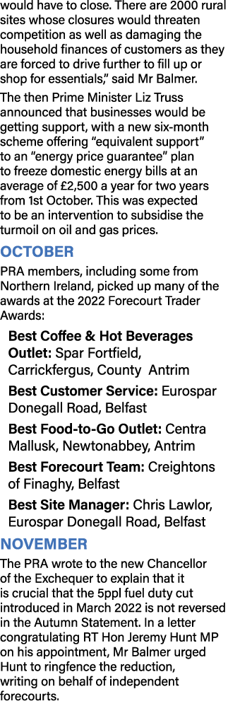 would have to close. There are 2000 rural sites whose closures would threaten competition as well as damaging the hou...