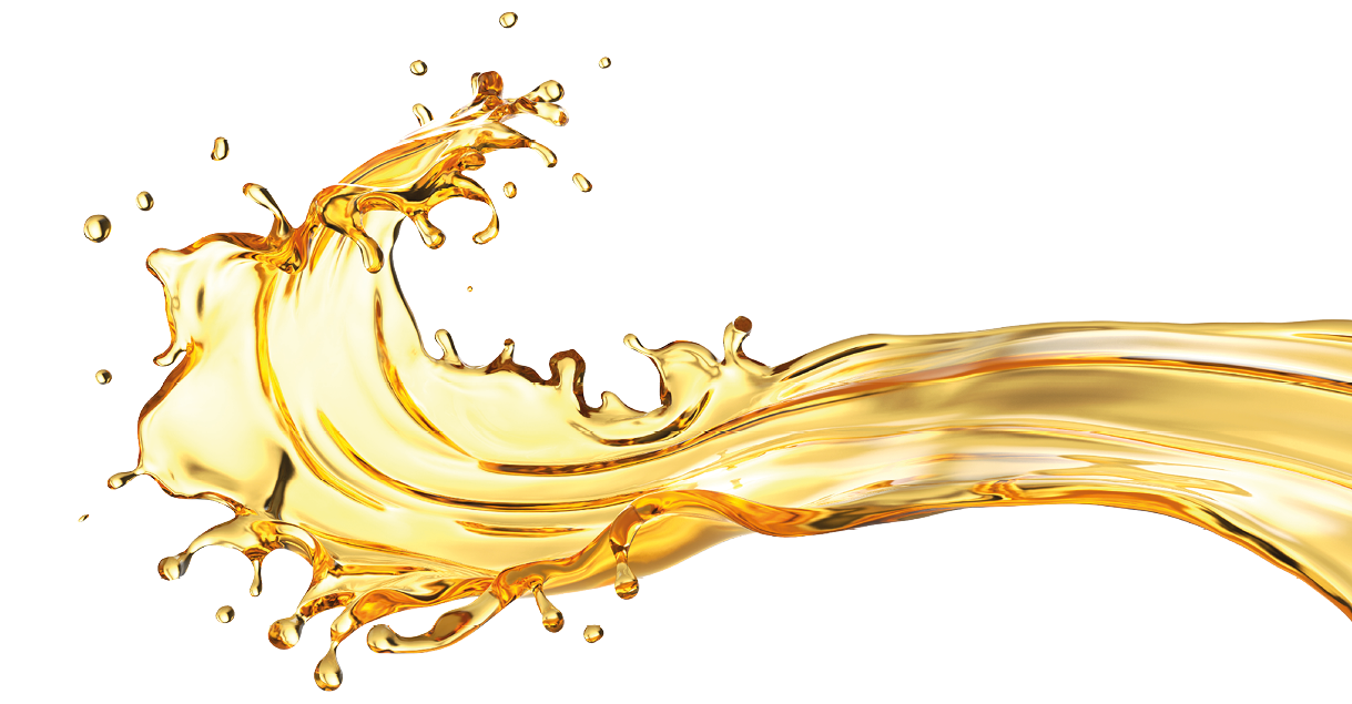 Olive or engine oil splash, Golden Cosmetic Liquid isolated on white background, 3d illustration with Clipping path.