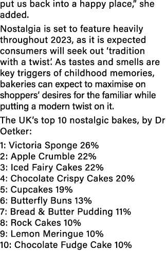 put us back into a happy place,” she added. Nostalgia is set to feature heavily throughout 2023, as it is expected co...