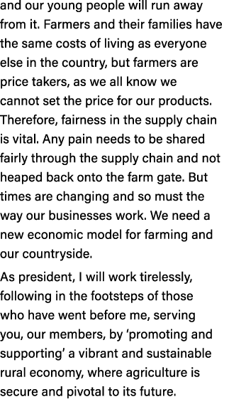 and our young people will run away from it. Farmers and their families have the same costs of living as everyone else...