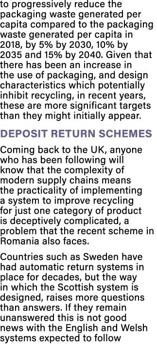 to progressively reduce the packaging waste generated per capita compared to the packaging waste generated per capita...